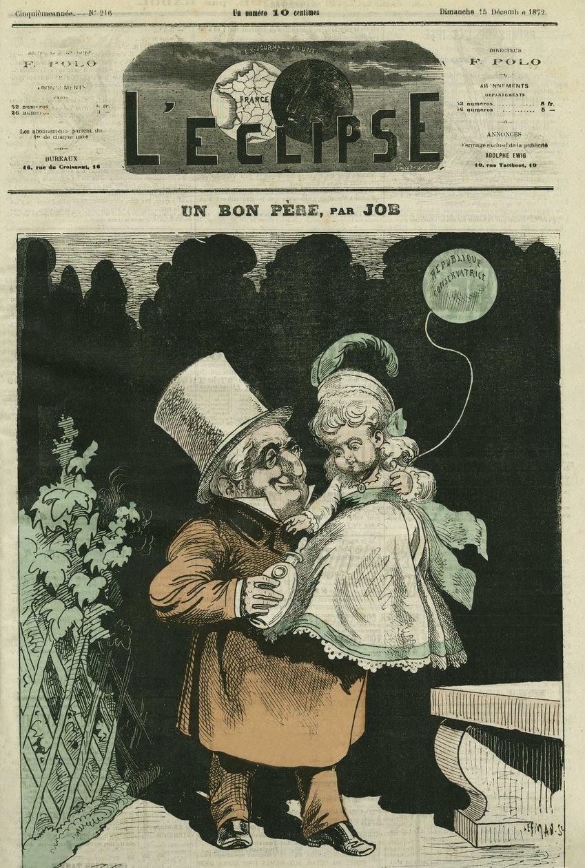 En god far, Adolphe Thiers (1797-1877), fransk historiker og statsmand. Cover i "" L