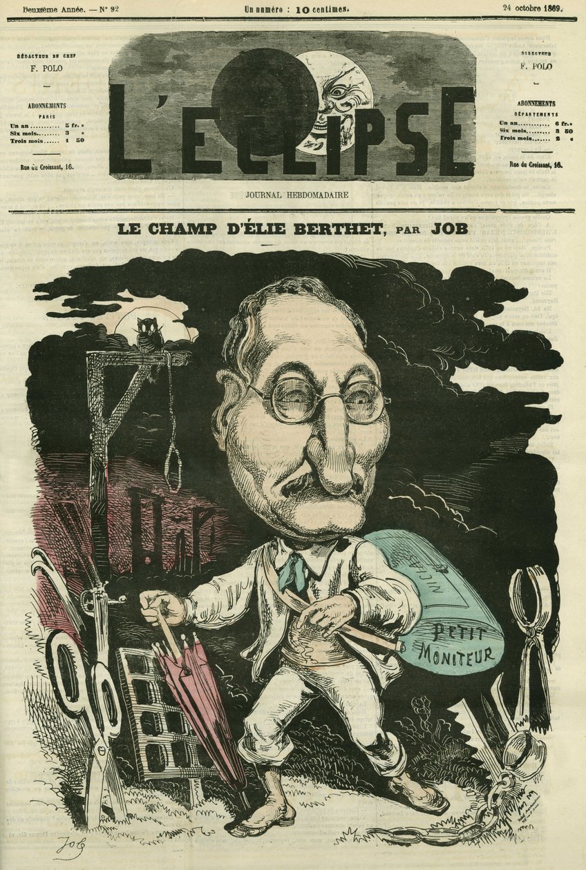 Elie Berthet, fransk mand af bogstaver. Cover i "" L