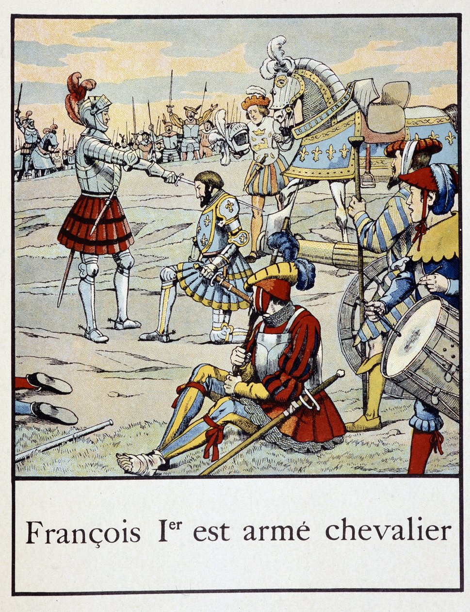 Francois 1er er et ridderligt våben - i "" A little history of France"" af Jacques Bainville, red. Manke af pseudonym for Onfray de Breville Jacques Job