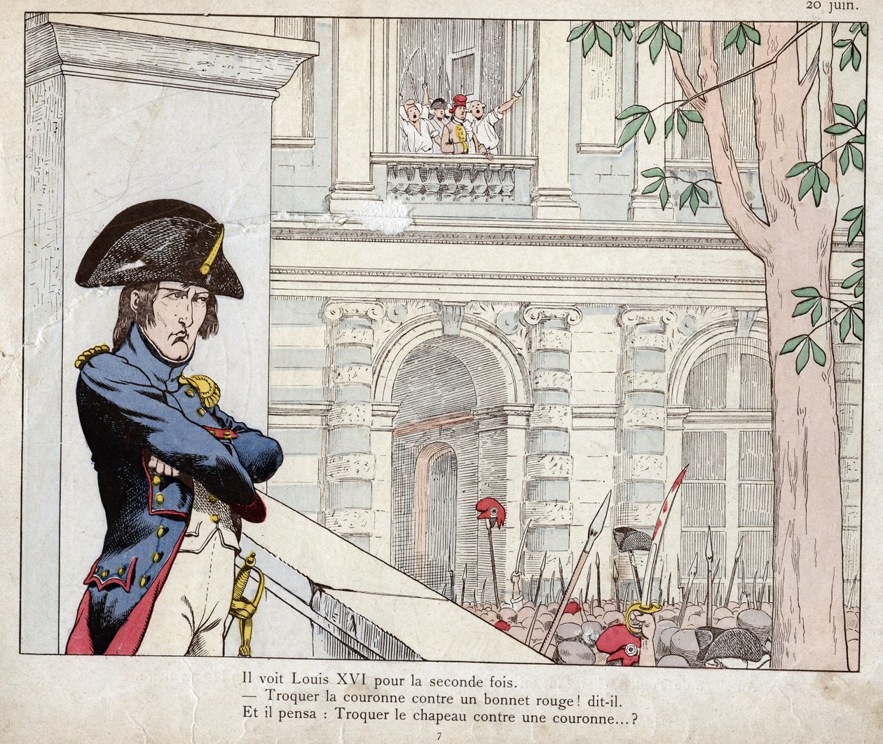 Han så Ludvig XVI for anden gang (Invasion of the Tuileries, 20. juni af pseudonym for Onfray de Breville Jacques Job