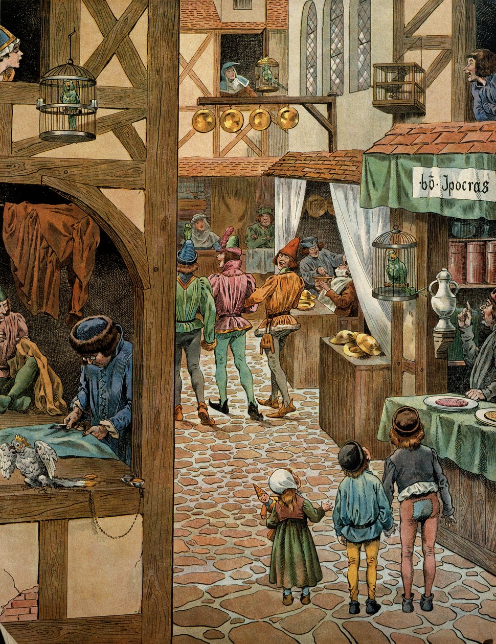 Frankrigs historie i middelalderen (middelalderen): Rue de Paris efter at kong Ludvig XI sagde, at den forsigtige (1423-1483) underskrev Peronnes handel med Charles Le Temeraire. Pariserne havde købt papegøjer, som de havde lært at sige Peronne for at gøre af pseudonym for Onfray de Breville Jacques Job