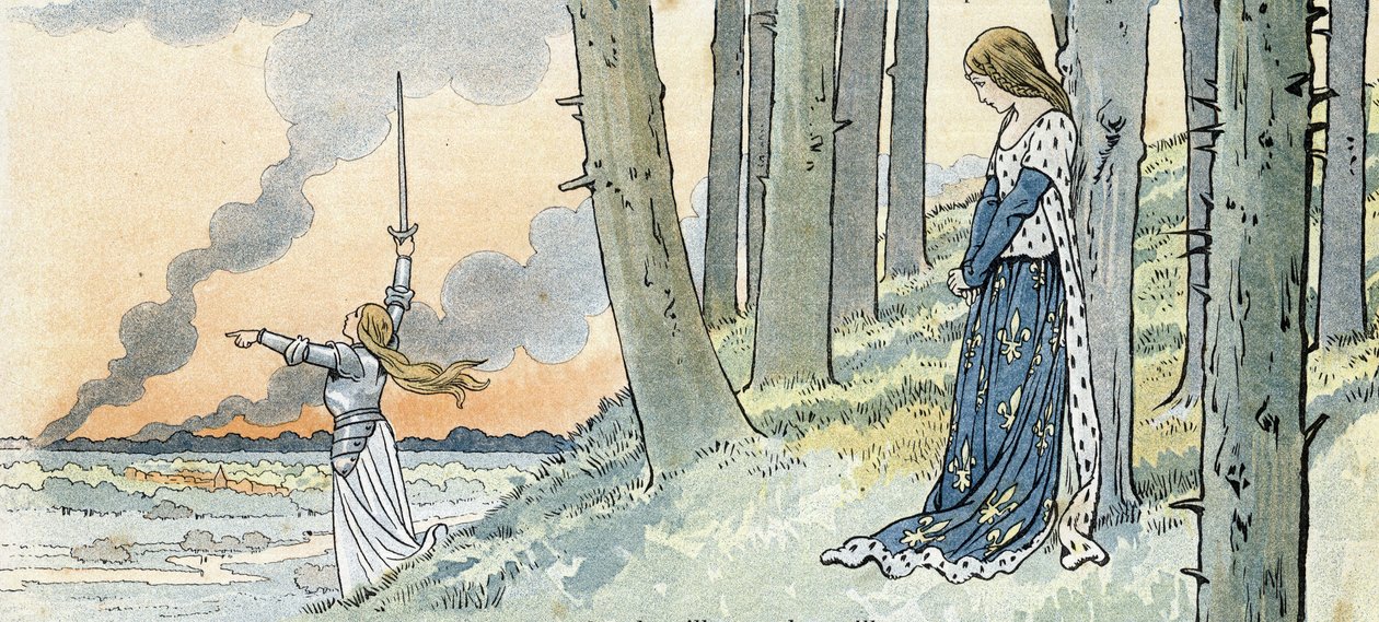 Hundredårskrig ”Frankrig”, hendes historie fortalt af G. Montorgueil, afbildet af Job” 1896 (gravering) af pseudonym for Onfray de Breville Jacques Job