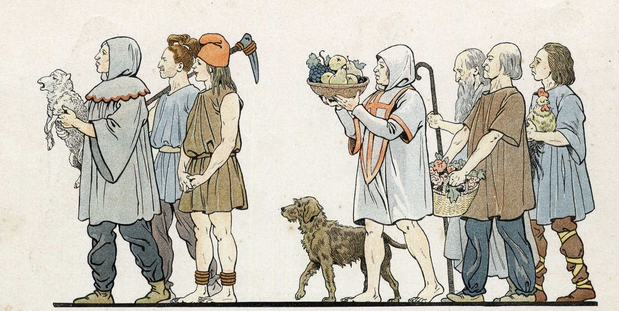 I "Frankrig, hans historie fortalt af G. Montorgueil, imagee af Job"" 1896. Privat samling. af pseudonym for Onfray de Breville Jacques Job