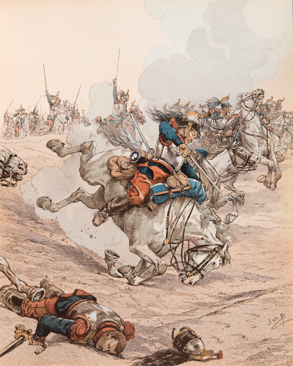 Jacques Marie Gaston Onfroy de Breville dit JOB (1858-1931) - Ansvar for slagskibene i slaget ved Reichshoffen (eller Fréeschwiller Woerth) i 1870, privat samling af pseudonym for Onfray de Breville Jacques Job
