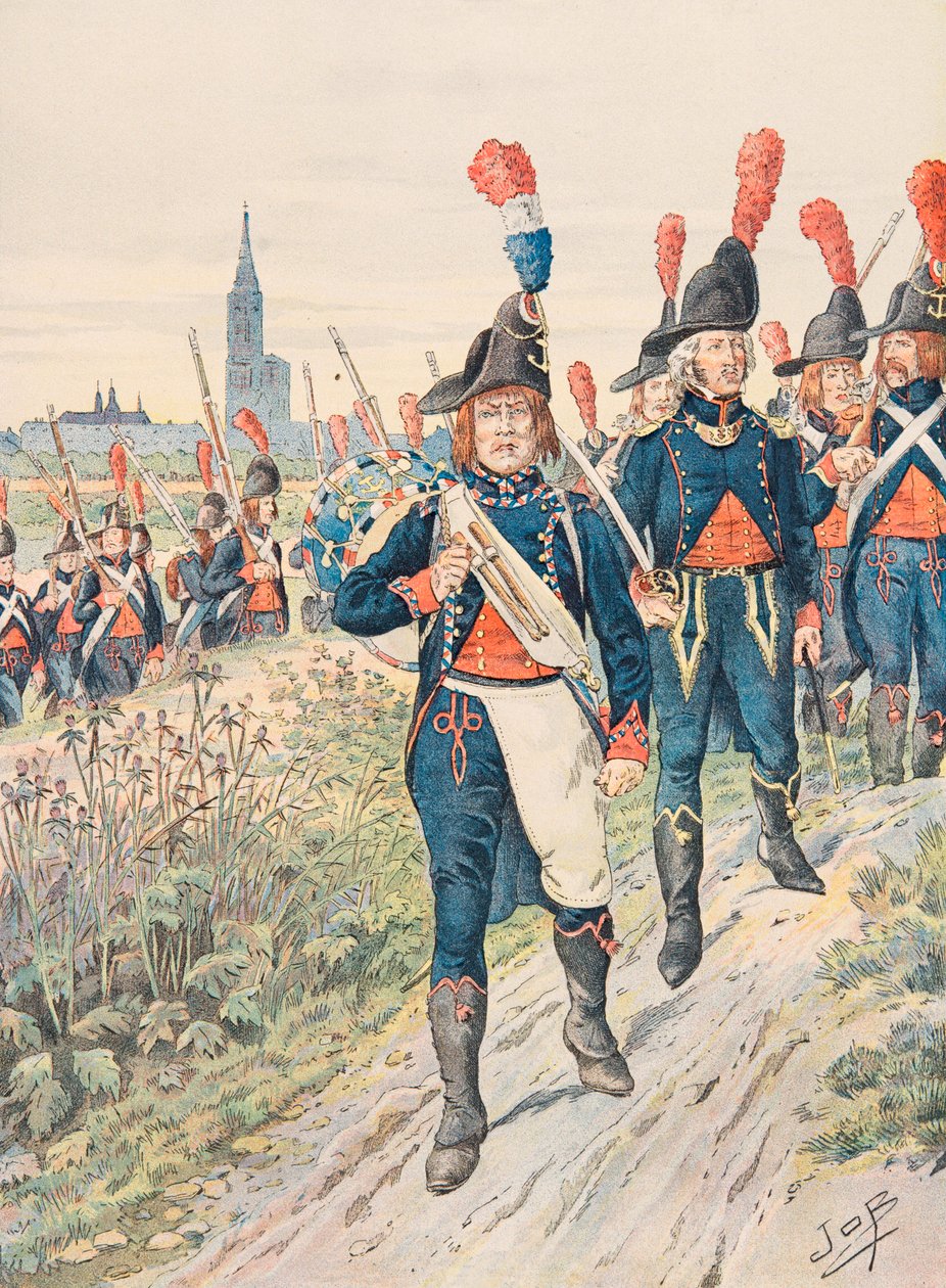 Jacques Marie Gaston Onfroy de Breville dit JOB (1858-1931) - Franske tropper holdt til enhver tid: Strasbourg Pontonniers (1793), Privat samling af pseudonym for Onfray de Breville Jacques Job