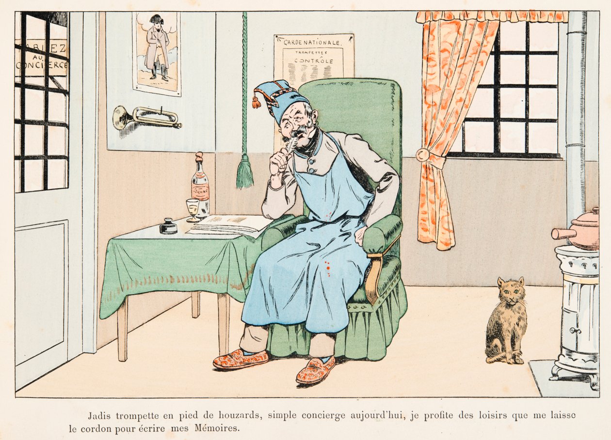 Jacques Marie Gaston Onfroy de Breville dit JOB (1858-1931) - Half Balance Writing Memories, Privat Samling af pseudonym for Onfray de Breville Jacques Job