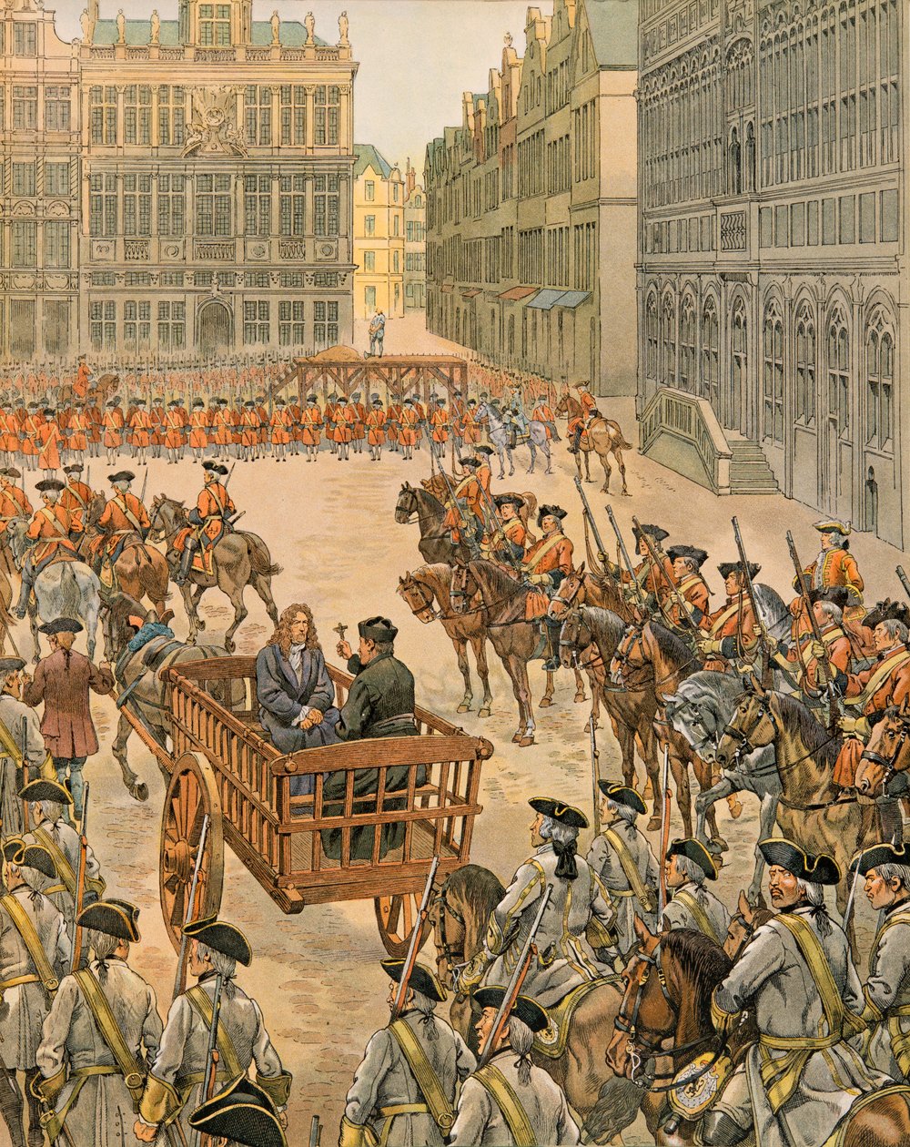 Jacques Marie Gaston Onfroy de Breville dit JOB (1858-1931) - Belgiens historie: Francois Annessens (1660 - 1719), dekan for de fire kroner og mester for fabrikken på hospitalet Saint John, anklager for at være anstifteren af emeuterne i 1717 og dec af pseudonym for Onfray de Breville Jacques Job