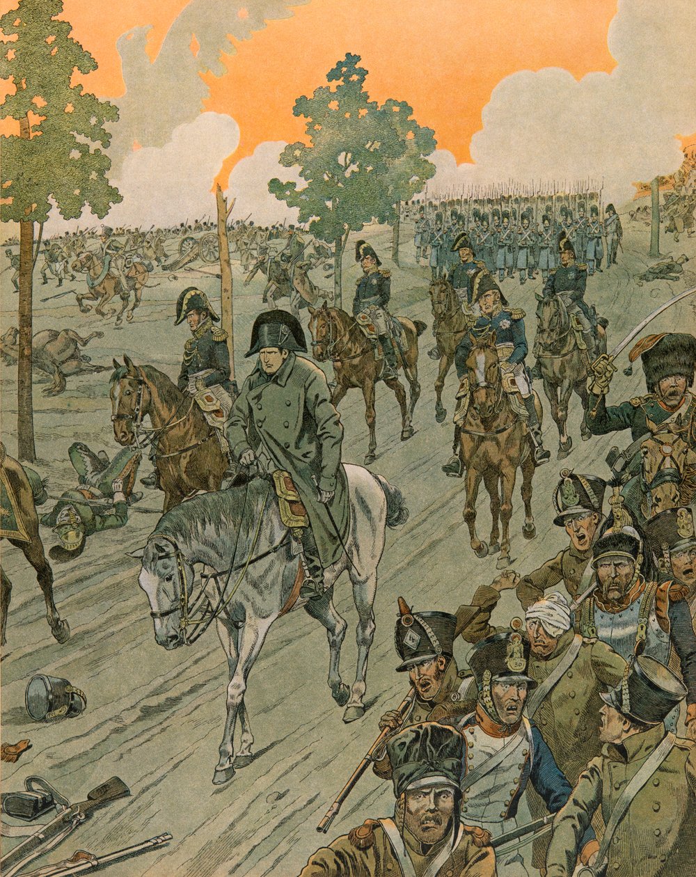 Jacques Marie Gaston Onfroy de Breville dit JOB (1858-1931) - Belgiens historie: Waterloo på slagets aften (18. juni af pseudonym for Onfray de Breville Jacques Job