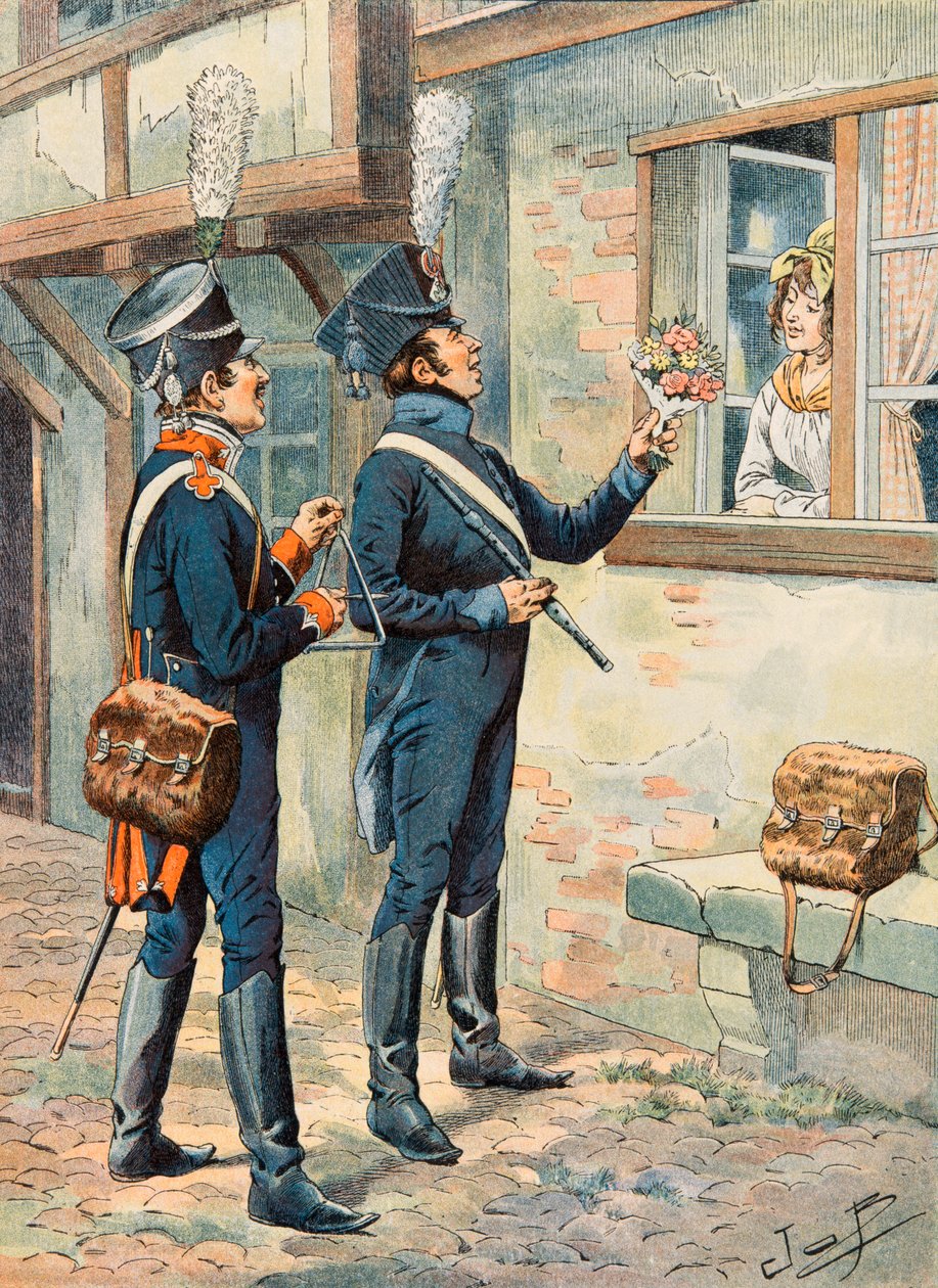 Jacques Marie Gaston Onfroy de Breville dit JOB (1858-1931) - Udrustning af franske tropper til enhver tid: Musikere af let infanteri under det første imperium, privat samling af pseudonym for Onfray de Breville Jacques Job