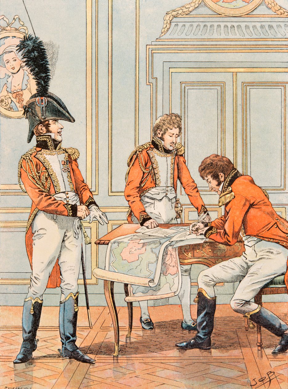 Jacques Marie Gaston Onfroy de Breville dit JOB (1858-1931) - Udrustning af franske tropper til enhver tid: Aide de camp of vice Connetable Louis Alexandre Berthier (1753-1815), Prince de Neuchatel, Generalmajor, Privat Samling af pseudonym for Onfray de Breville Jacques Job