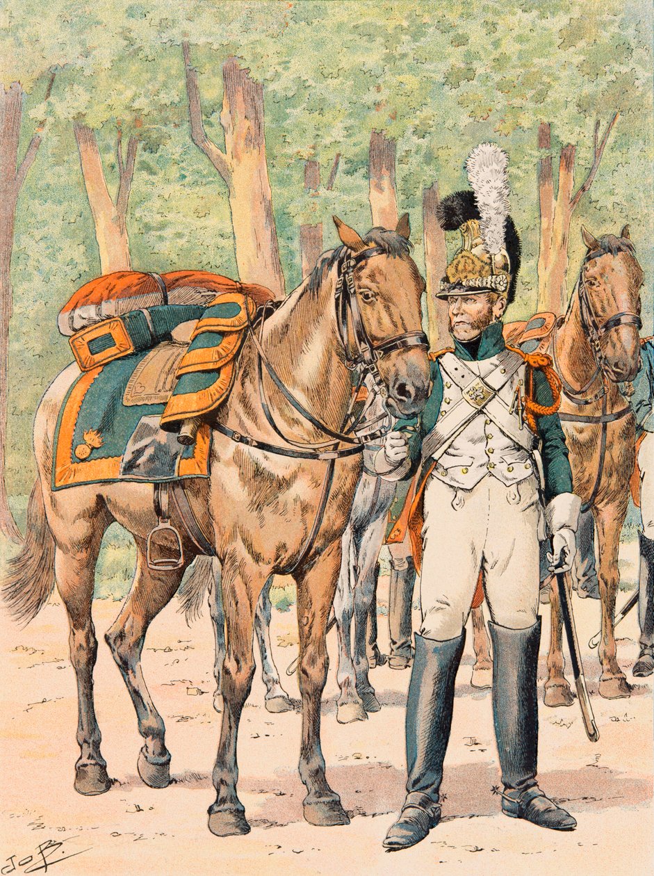 Jacques Marie Gaston Onfroy de Breville dit JOB (1858-1931) - Udklædning af de franske tropper til enhver tid: Dragons de France (1814 - 1815), privat samling af pseudonym for Onfray de Breville Jacques Job