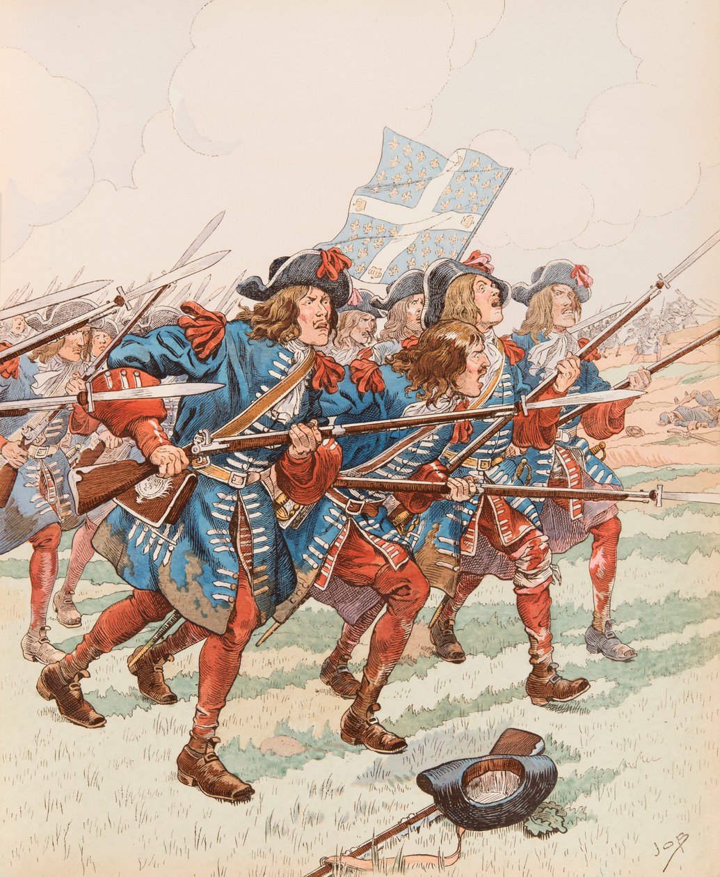 Jacques Marie Gaston Onfroy de Breville dit JOB (1858-1931) - Den første baionette (militær angreb på Louis XIII