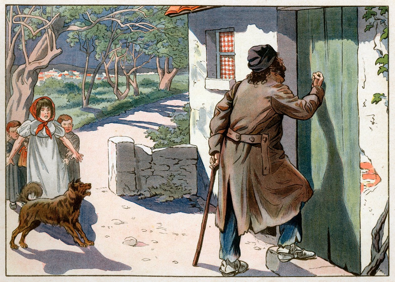 Joachim Murat (1767-1815), dechu-konge af Napoli, vandrede i Provence efter sin flugt fra Napoli i 1815. Gravering af Jacques Marie Gaston Onfray de Breville dit Job (1858-1931) af pseudonym for Onfray de Breville Jacques Job