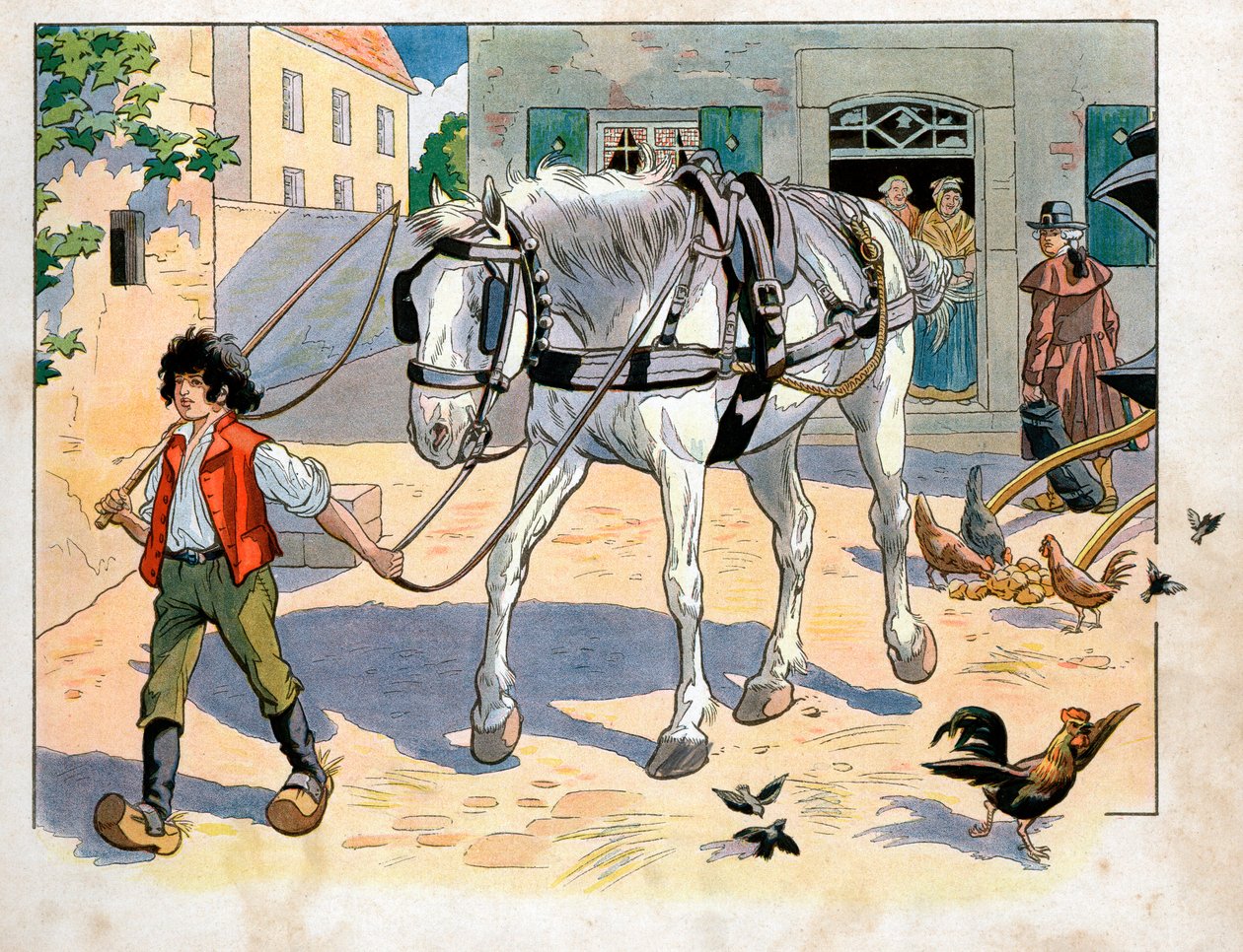 Joachim Murat (1767-1815) er 12 år på sin fars kro. Gravering af Jacques Marie Gaston Onfray de Breville dit Job (1858-1931) af pseudonym for Onfray de Breville Jacques Job