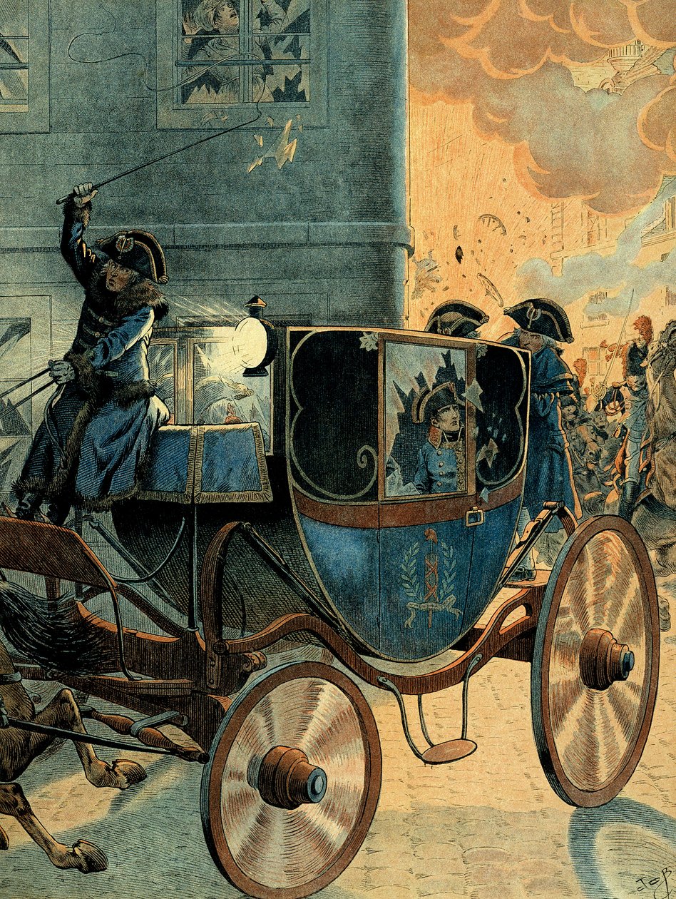 Tilknytningen til rue Saint Nicaise (Saint-Nicaise) i Paris den 24. december af pseudonym for Onfray de Breville Jacques Job