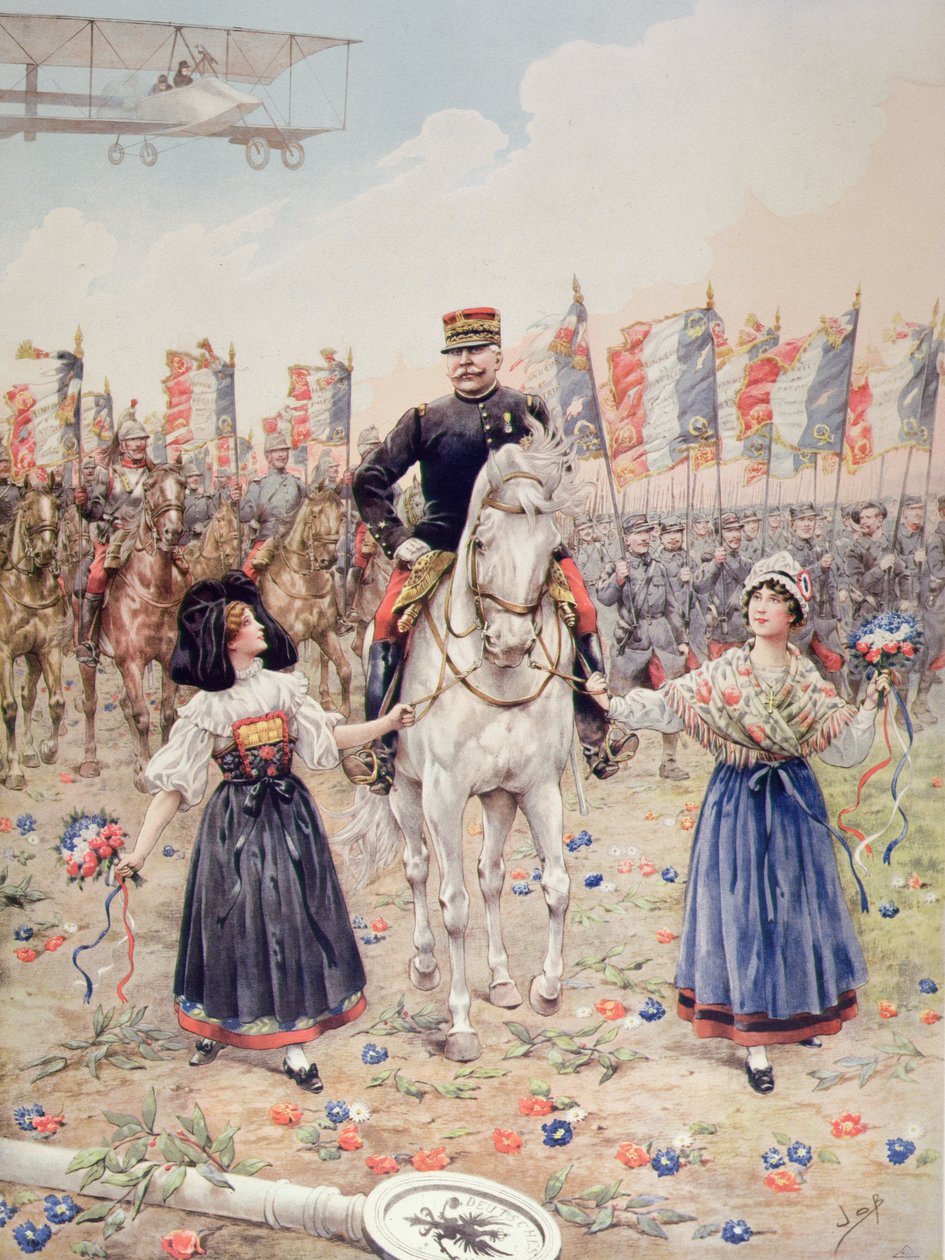 Marskal Ferdinand Foch (1851-1929) Befrieren (farve litho) af pseudonym for Onfray de Breville Jacques Job