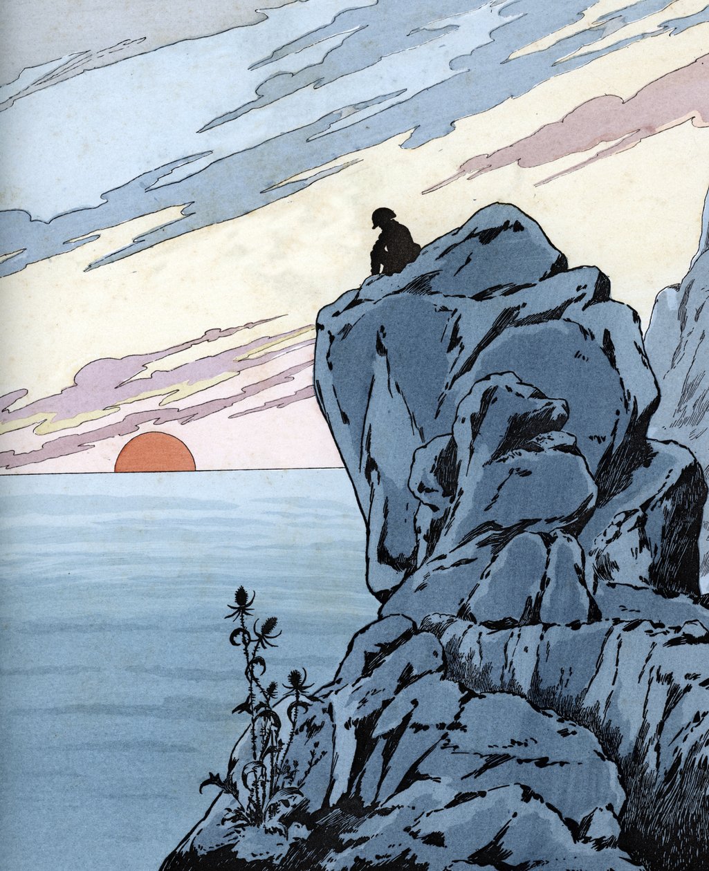 Napoleon I i eksil på Saint Helena (1815) af pseudonym for Onfray de Breville Jacques Job