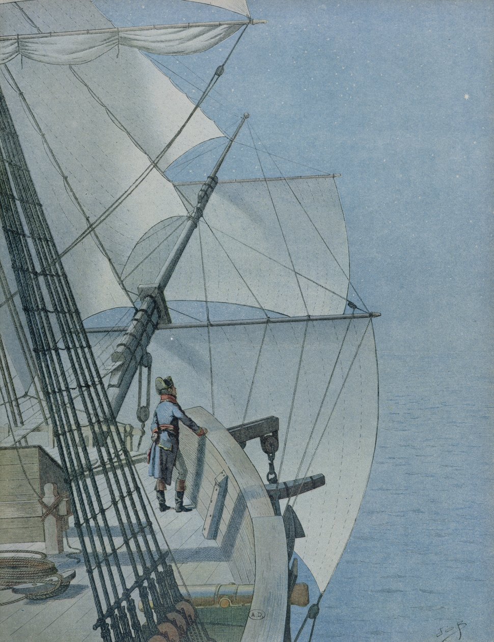 Napoleon vender tilbage fra Egypten-kampagnen af pseudonym for Onfray de Breville Jacques Job