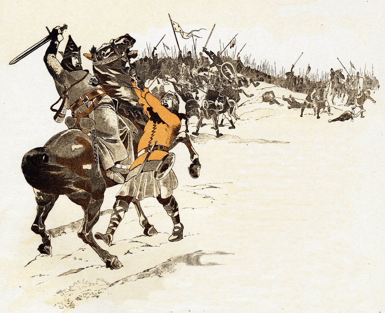 Man tager aldrig skakkongesvaret fra Ludvig VI den Gros (1081-1137), frankernes konge, ved at dræbe den engelske soldat, der havde grebet tøjlen på sin hest og sagde "" Kongen er fanget! "" ved slaget ved Brenneville i Normandiet den 20. april af pseudonym for Onfray de Breville Jacques Job