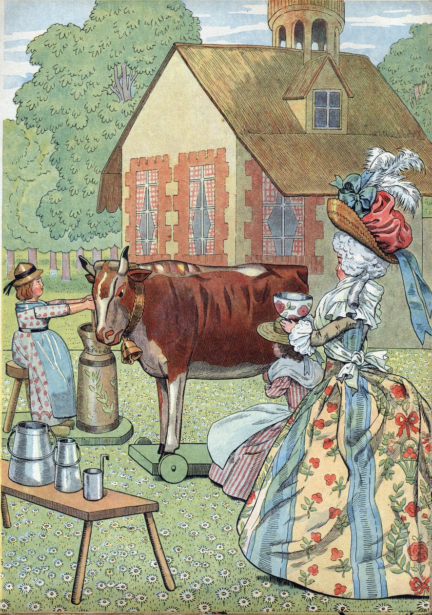Scene fra Frankrigs historie i legetøj: Marie Antoinettes lille Trianon (Marie-Antoinette af pseudonym for Onfray de Breville Jacques Job