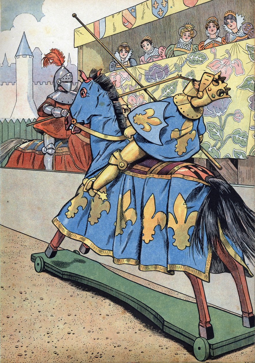 Scene fra Frankrigs historie i legetøj: Kongen af Frankrig Henrik II (1519-1559) død. På dagen for brylluppet af hans datter Elisabeth med Filip II af Spanien, den 30. juni af pseudonym for Onfray de Breville Jacques Job