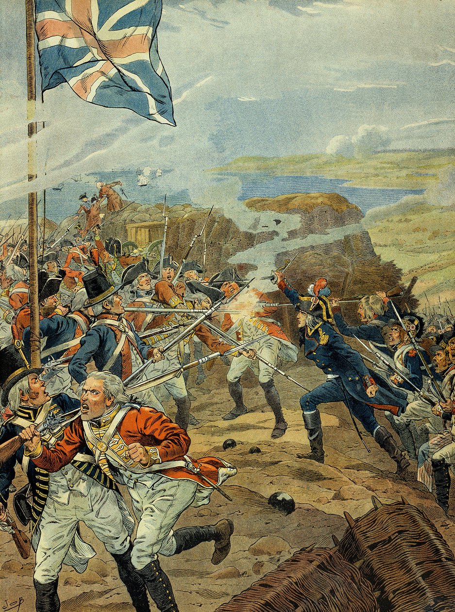 Armee of the Rhine and the French Revolution 1789: Napoleon I Bonaparte (1769-1821) anklagede englænderne ved Toulon i 1793. Sydfrankrigs grænser er invaderet af magter, der er koaliseret mod revolutionen. Englænderne besatte især Toulon af pseudonym for Onfray de Breville Jacques Job
