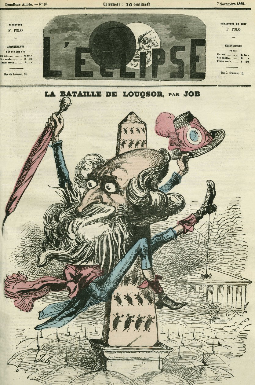 Slaget ved Louqsor klatrede far Gagne op på Obelisken. Cover i "" L