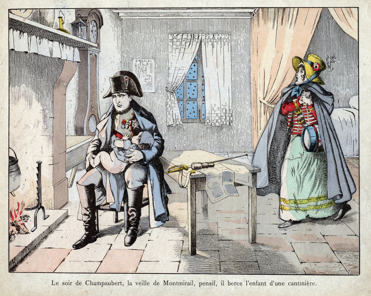 Aftenen i slaget ved Champaubert af pseudonym for Onfray de Breville Jacques Job