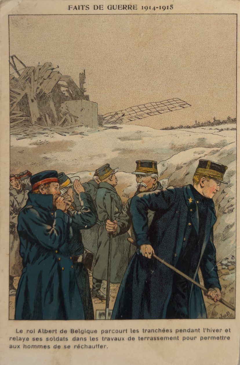 1. verdenskrig: Soldaterkongen (illustration) af pseudonym for Onfray de Breville Jacques Job