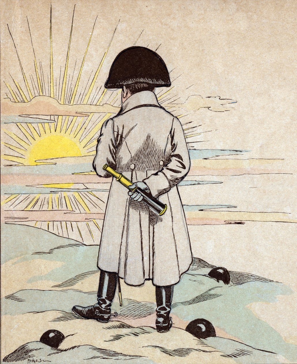 Portræt af Napoleon Bonaparte - litografi af Job (Jacques Onfroy de Breville) fra "" Le Grand Napoleon des Petites Enfants""" 1893 af pseudonym for Onfray de Breville Jacques Job