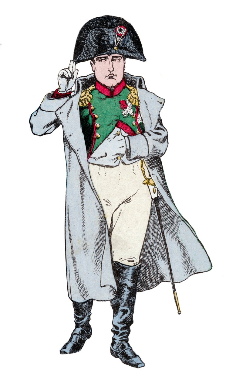 Portræt af Napoleon Bonaparte - litografi af Job (Jacques Onfroy de Breville) fra "" Le Grand Napoleon des Petites Enfants""" 1893 af pseudonym for Onfray de Breville Jacques Job