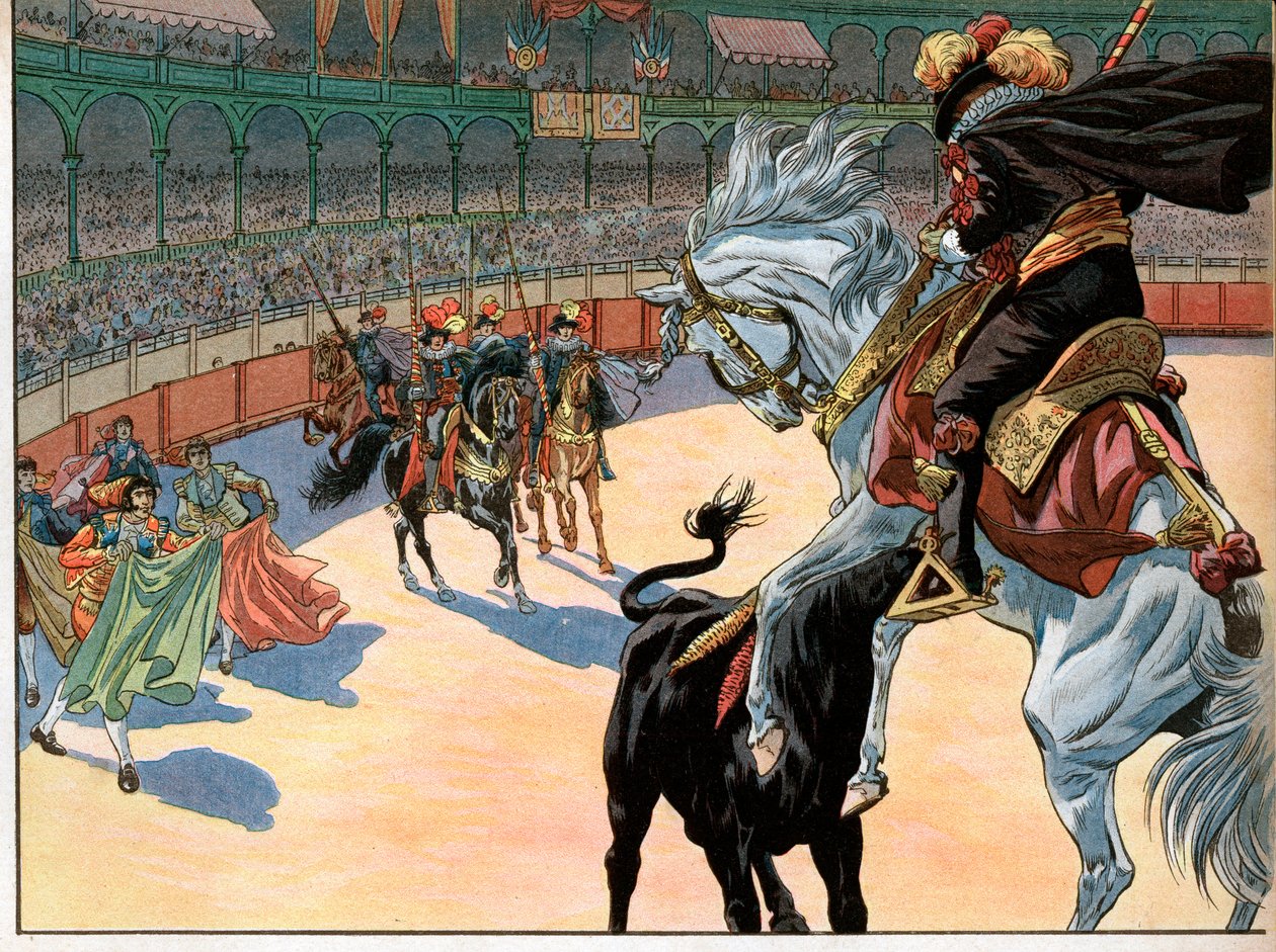 A bullfight in Spain. Joachim Muratdani af pseudonym for Onfray de Breville Job