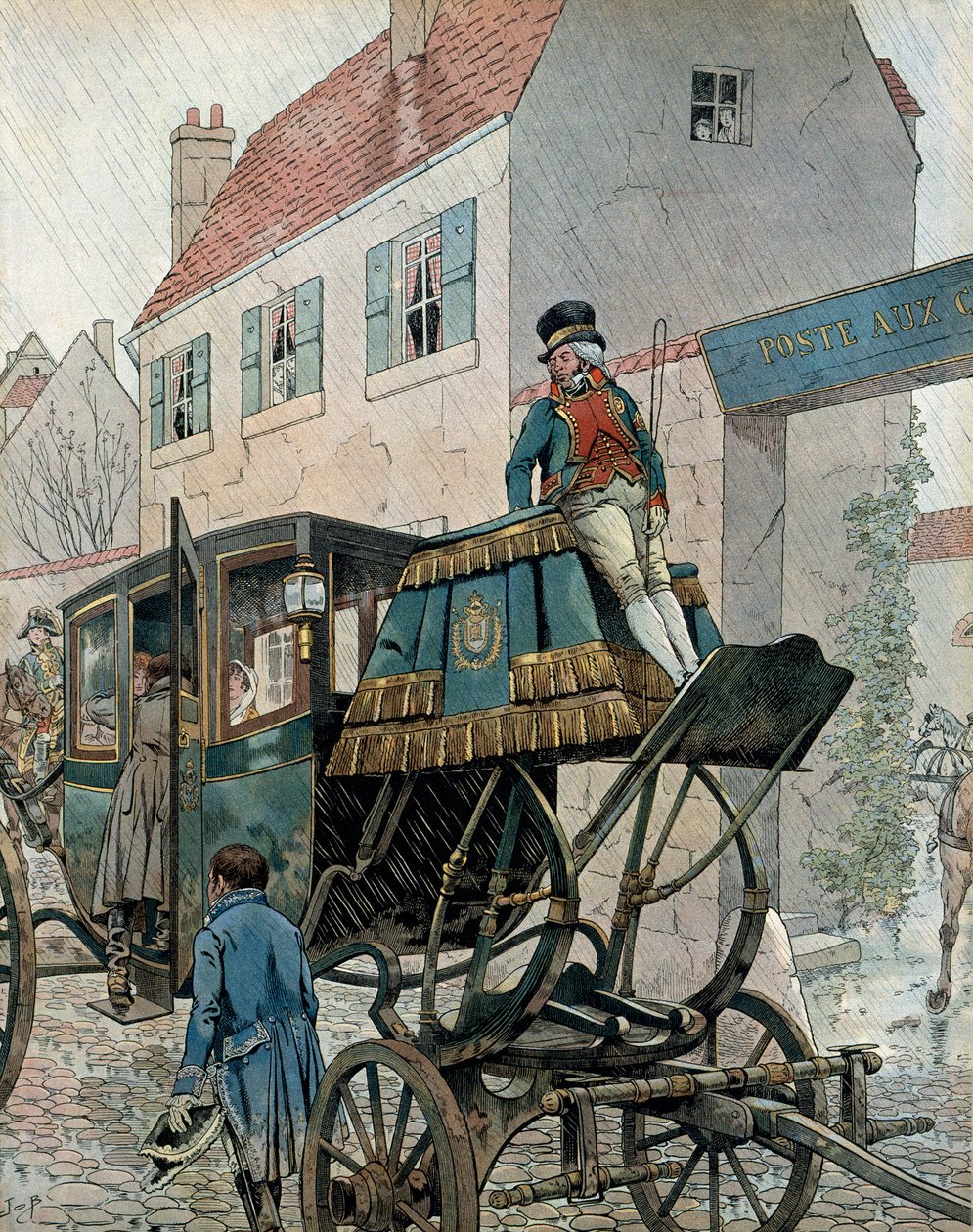 Meeting of Napoleon I Bonapartedani af pseudonym for Onfray de Breville Job