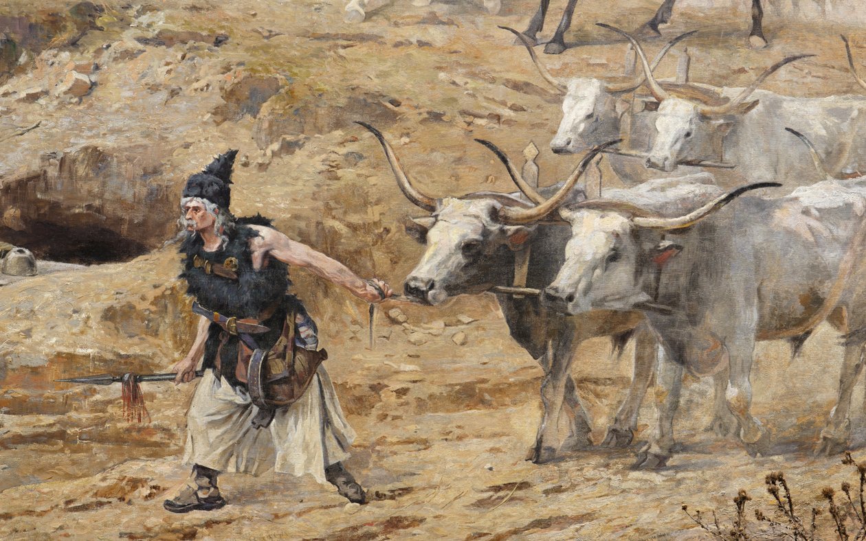 Ungarrenes ankomst (Feszty Panorama), detaljer af Arpad Feszty