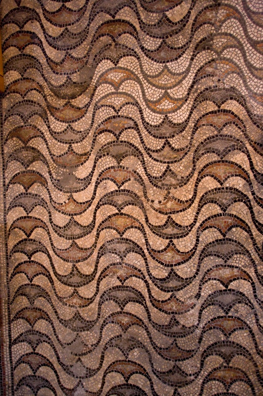 Detalje af gulvdekoration (mosaik) af School Italian