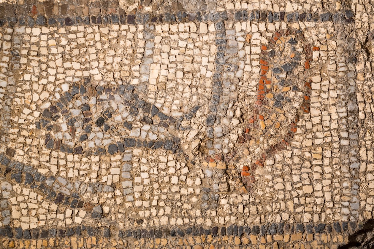 Mosaik af Timotheus, 6. århundrede (mosaik) af School Italian