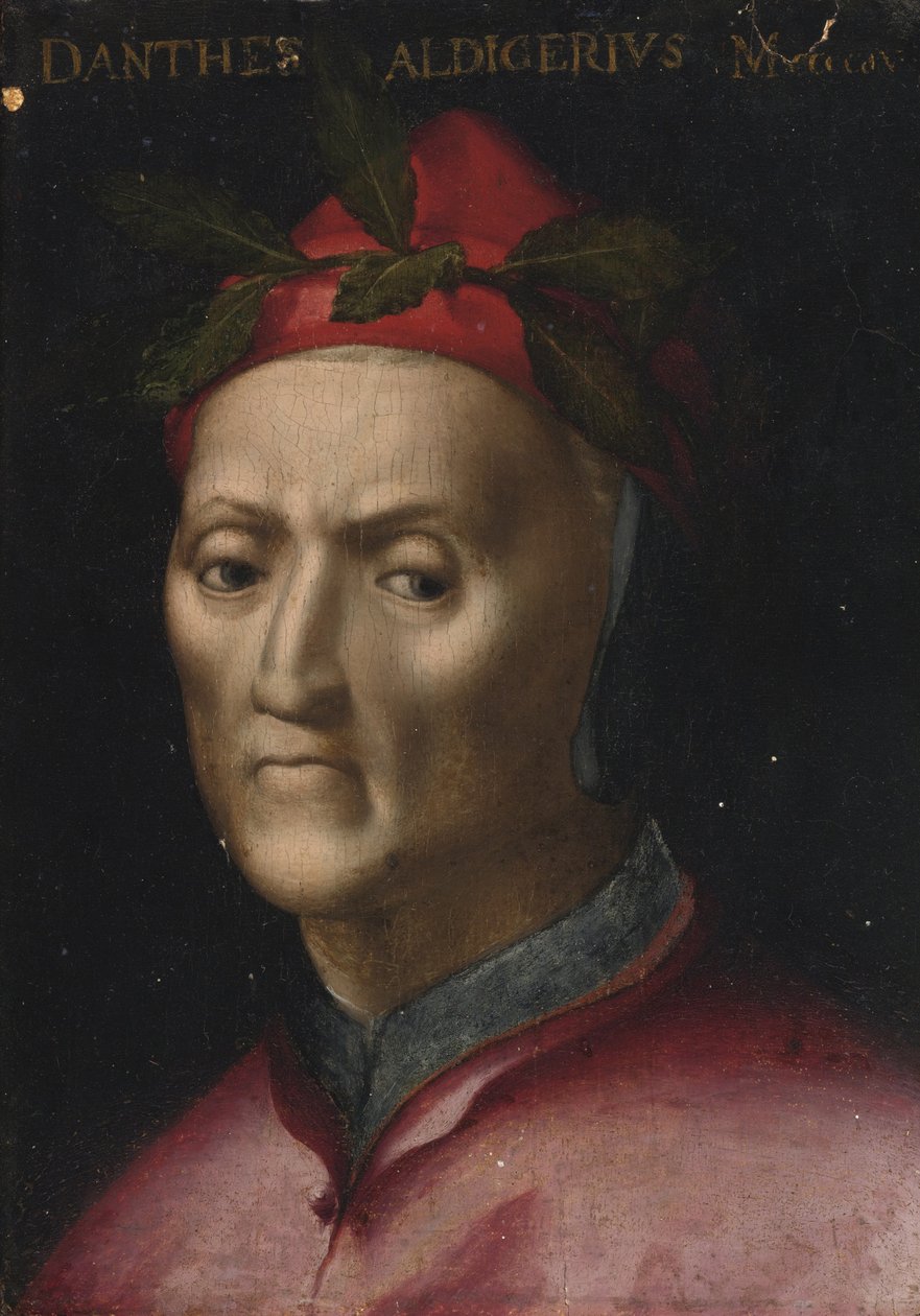 Portræt af Dante Alighieri 1265-1321 af second half 16th cen. Italian