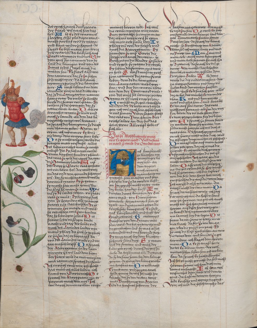 Ambraser Heldenbuch, folio 220v med starten af Wolfdietrich af Österreichische Nationalbibliothek,