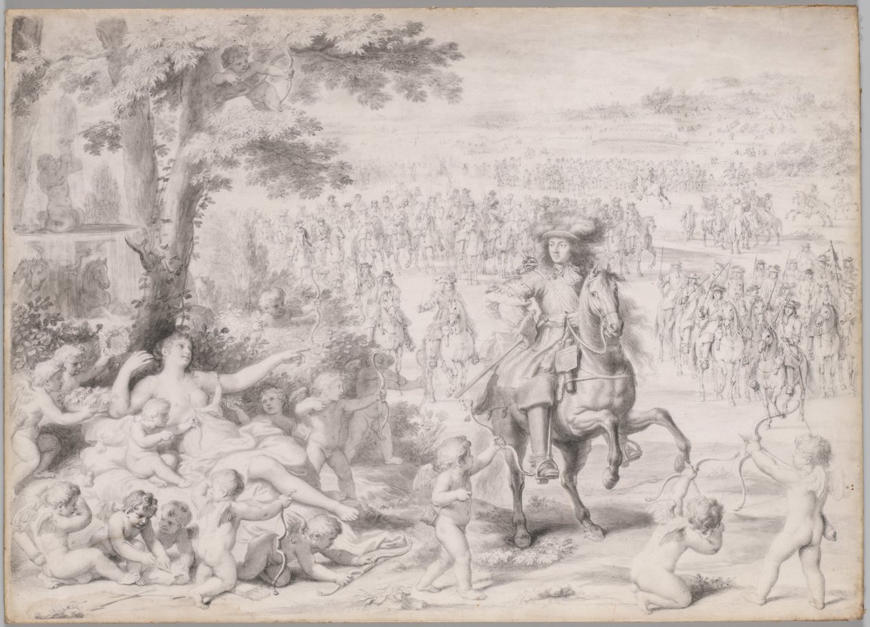 Ludvig XIV fanget af Venus af studio of Charles Le Brun