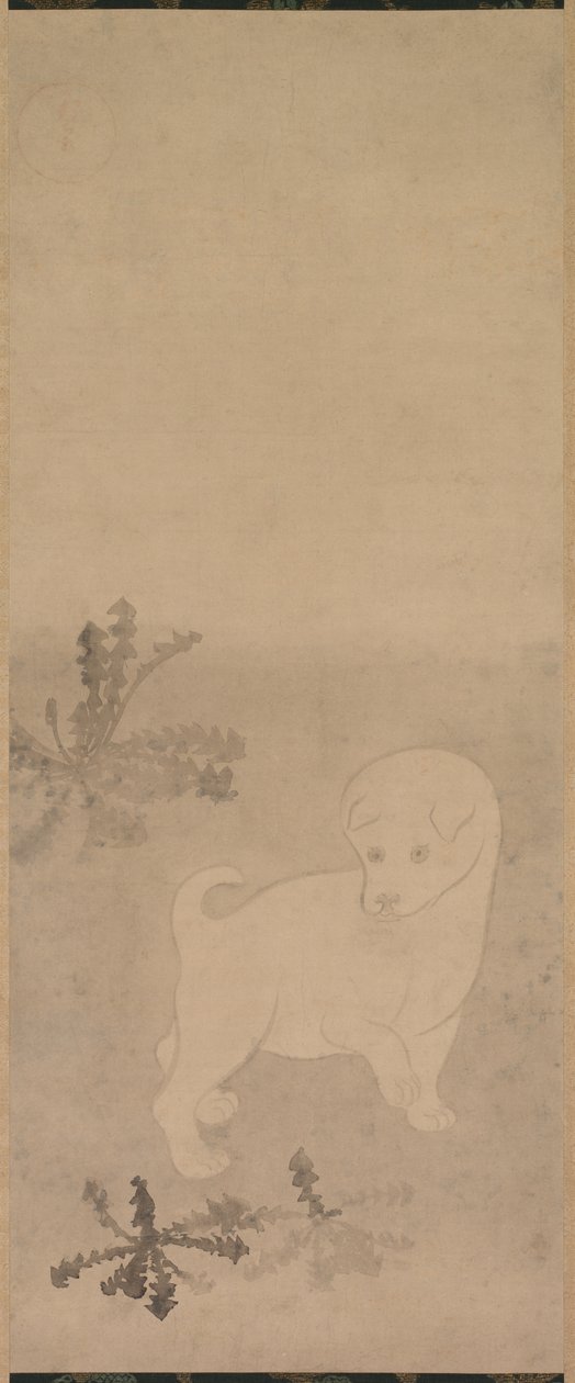 Hvalp med mælkebøtter af studio of Tawaraya Sōtatsu