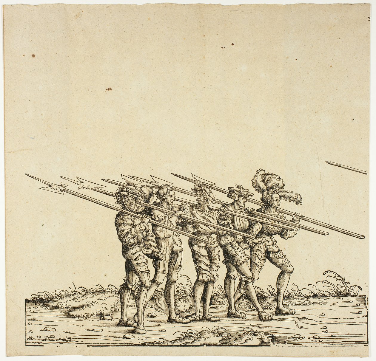 Hellebardister, fra Maximilians triumftog af the Elder Hans Burgkmair