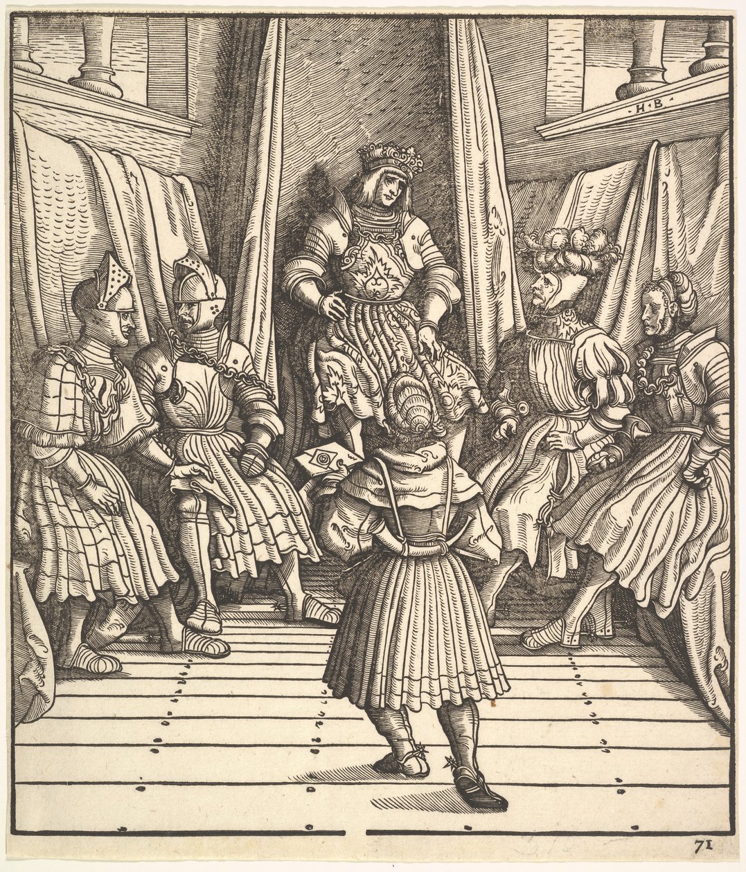 Illustration fra The White King Der Weiß König, 15.-16. århundrede. af the Elder Hans Burgkmair
