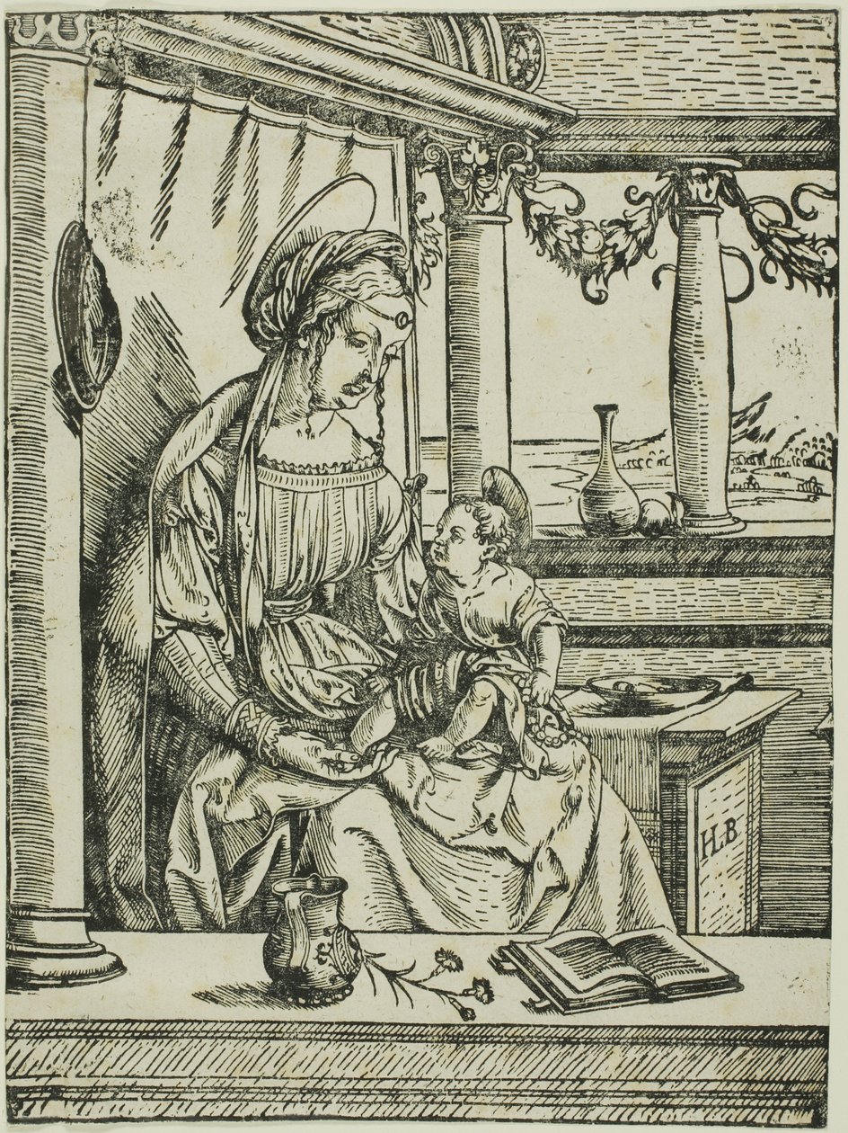Jomfruen og barnet af the Elder Hans Burgkmair