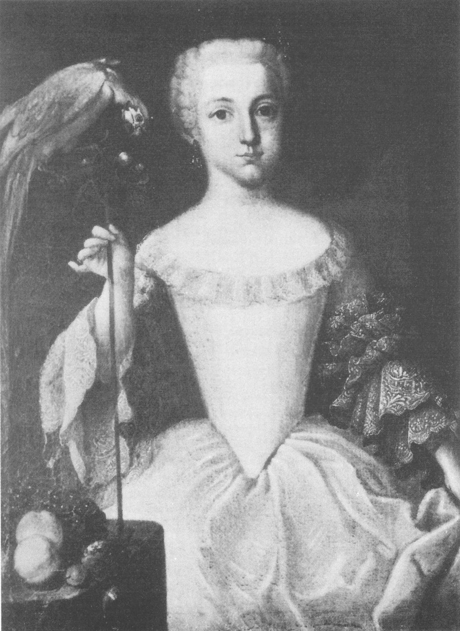 Portræt af Franziska Antonia von Falkenstein, f. Franziska Antonia von Schauenburg (1744-1786) af Unknown