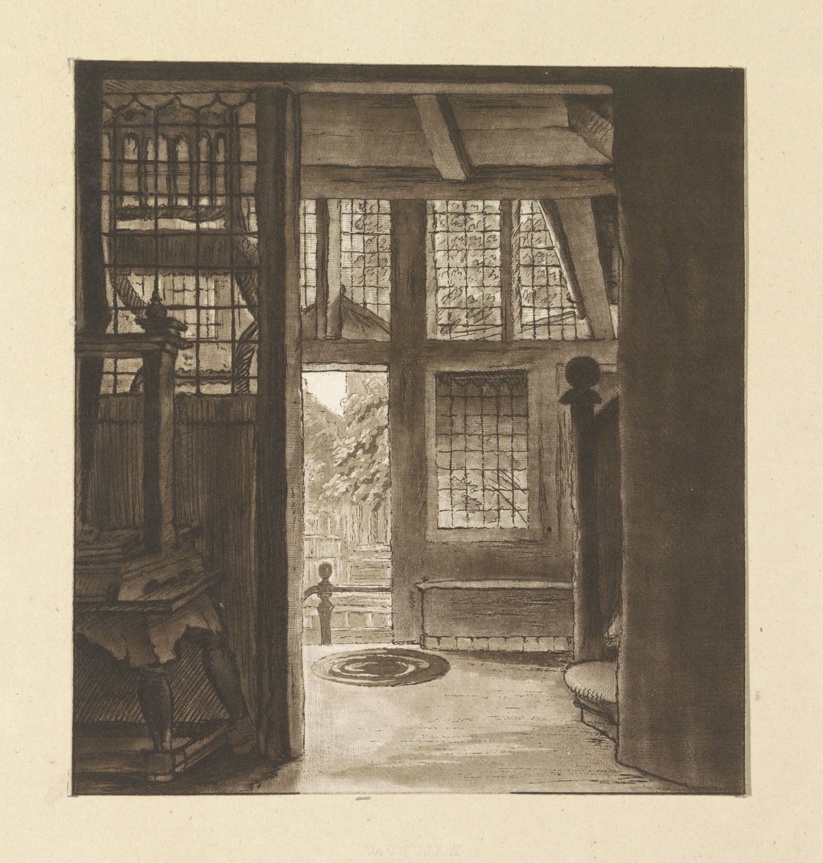 Interiør af Rembrandts hus af weduwe Dietrich