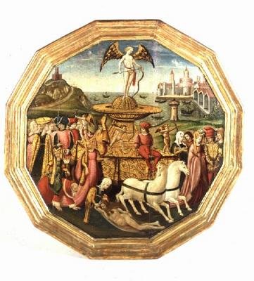 Fødselsdagsbakke: (tempera på panel)d af workshop of Apollonio di Giovanni