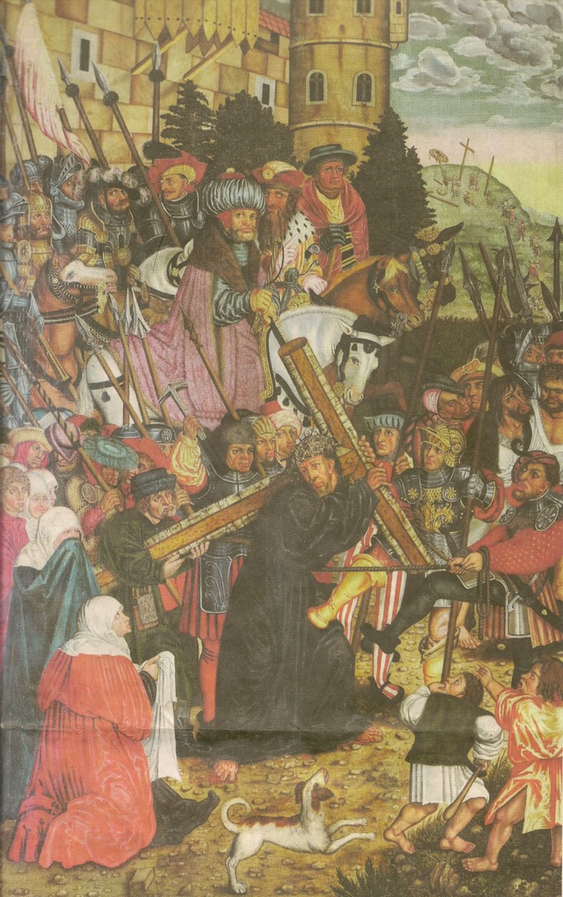 Bære korset af workshop of Lucas Cranach the Elder