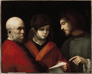 The Three Ages of Man - Menneskets tre stater - Olie på panel, omkring 1500