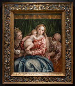 Madonna og Jesusbarnet mellem S. Catherine af Alessandria og Peter