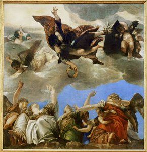 Saint Marc couronnant les vertus theologales - Sankt Markus belønner de teologiske dyder ...